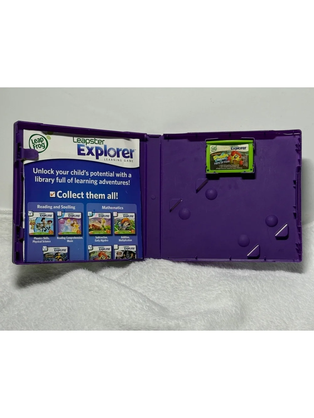 LeapFrog Leapster Explorer SpongeBob SquarePants Fists of Foam Complete